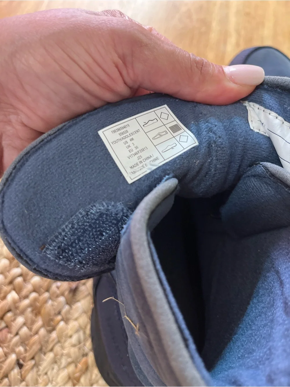 Lands' End Navy Kids Snow Boots